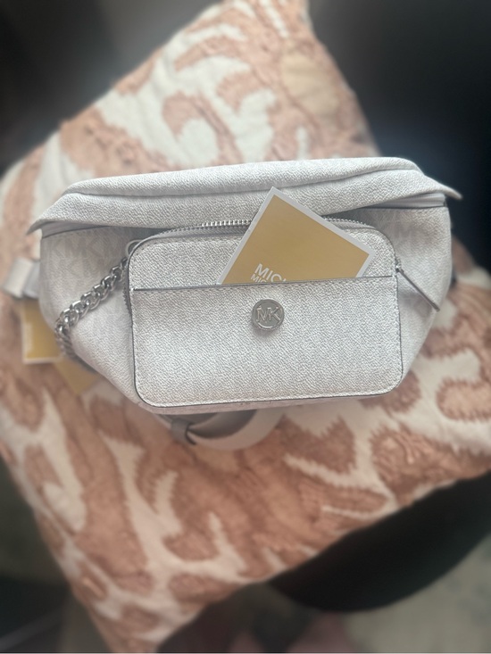 Michael Kors Handbags - Michael Kors Gray Logo Waistpack with Silver Hardware. NWT